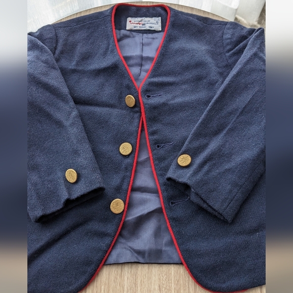 Saks Fifth Avenue Other - VINTAGE Saks Fifth Avenue Navy and Red Boys Blazer